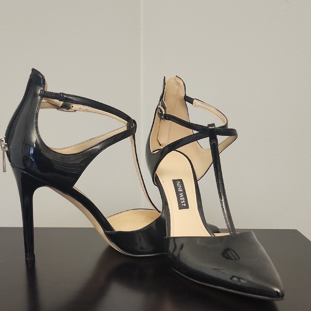Nine West Black Patent Heels